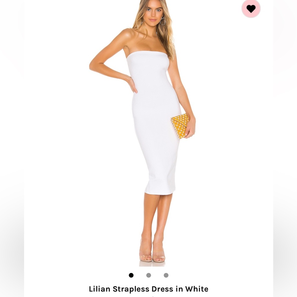 Superdown white midi Dress
